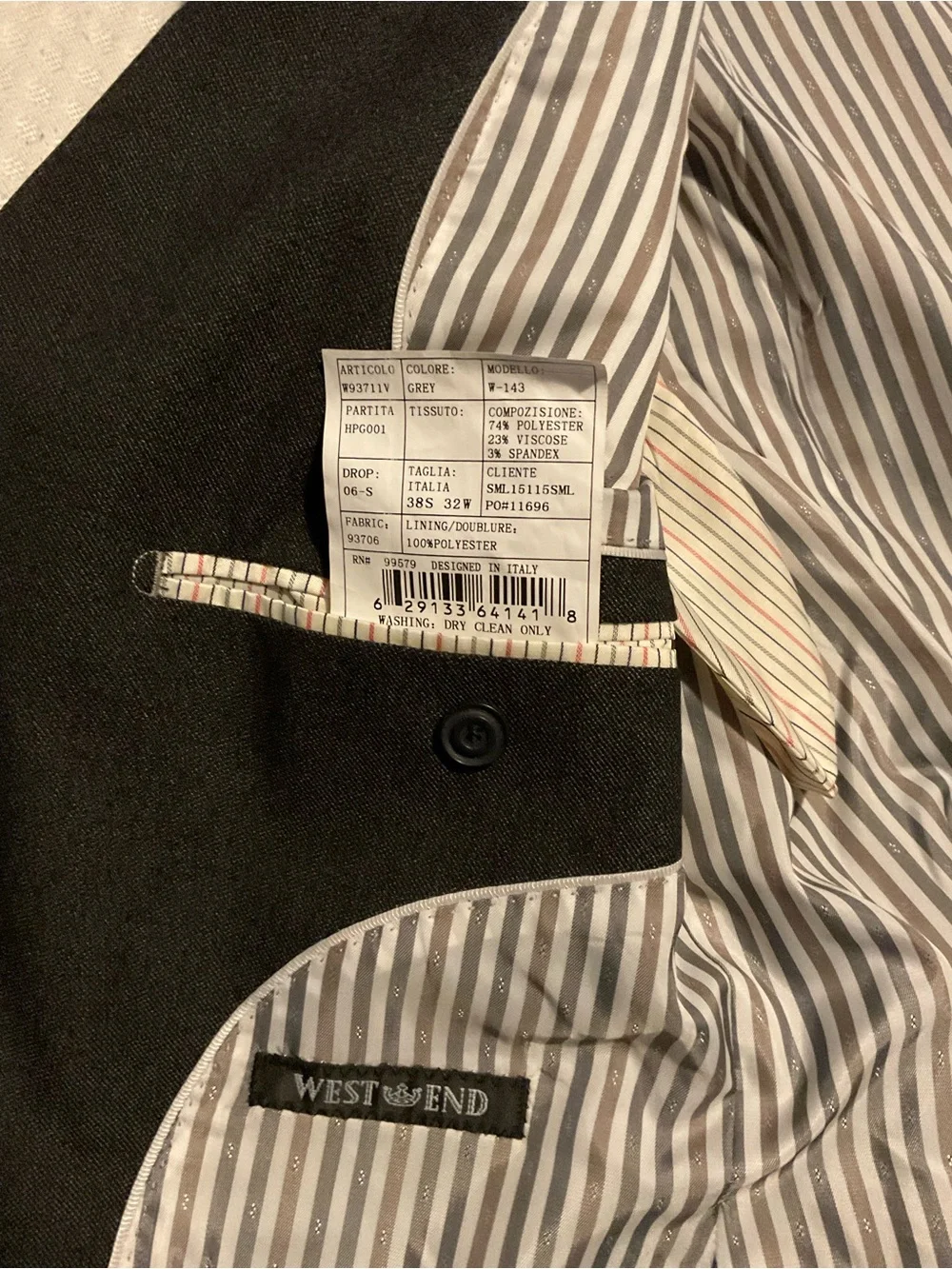 Classic grey Double-Breasted Blazer WESTEND